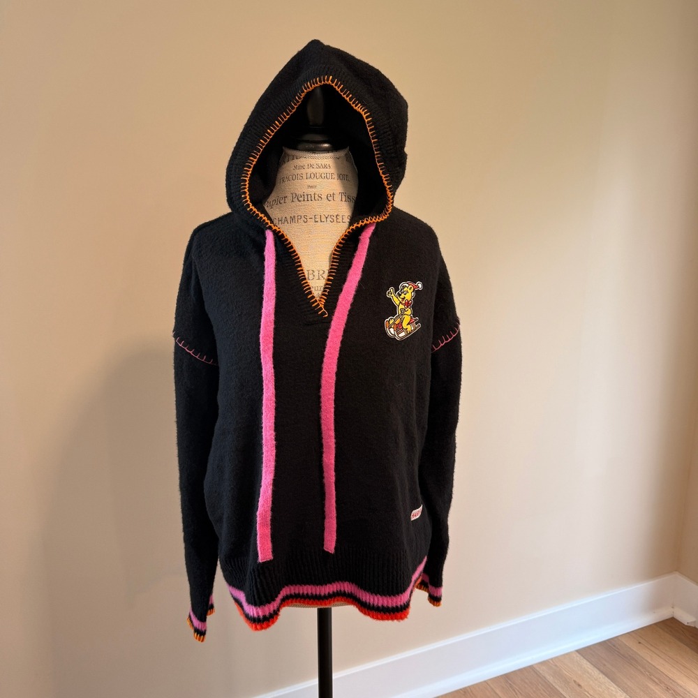 Haribo‎ Women's Black Super Soft Hooded Sweater Size XL NWT